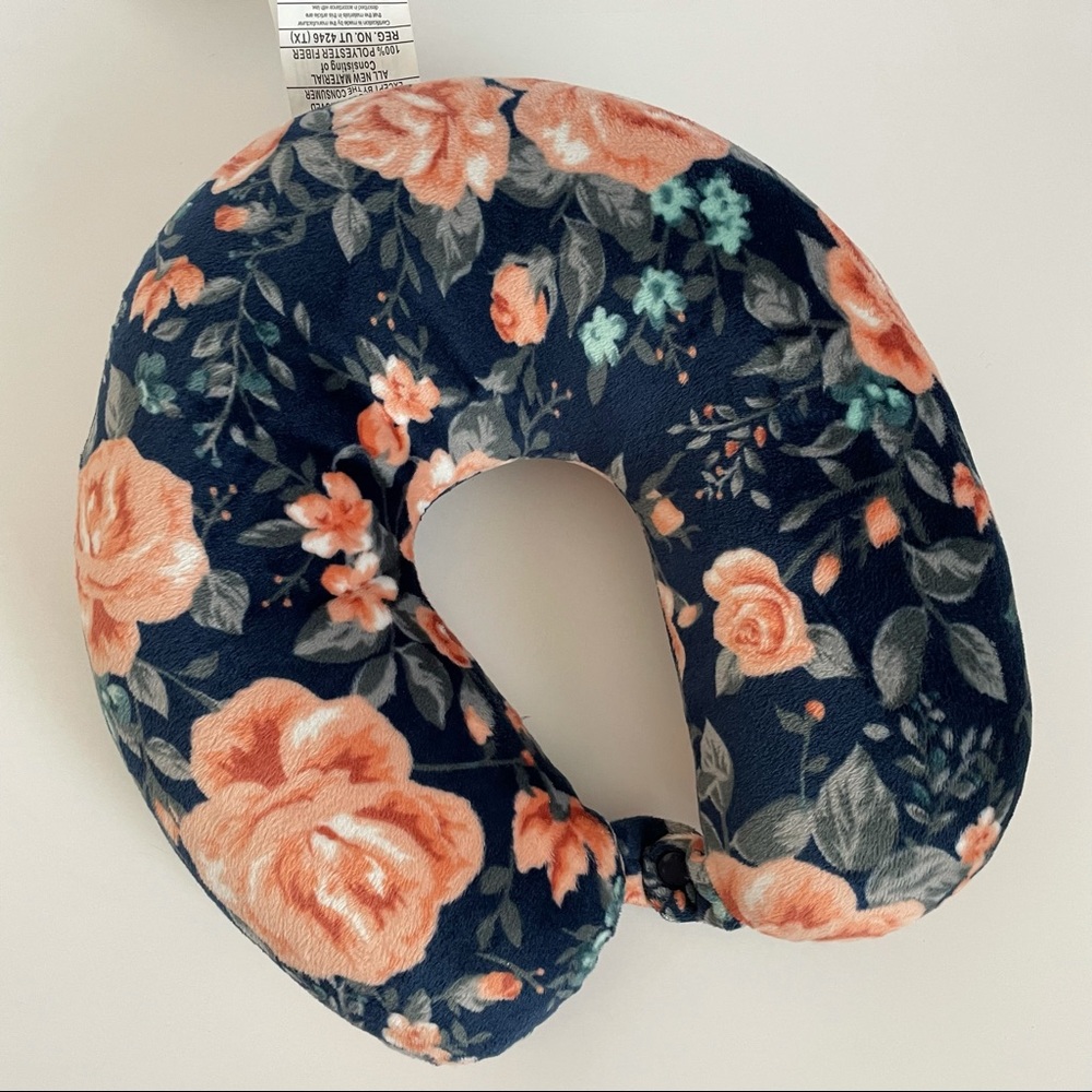 Floral travel neck pillow